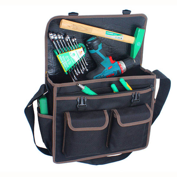 Wholesale tool pack wide open storage shoulder bag