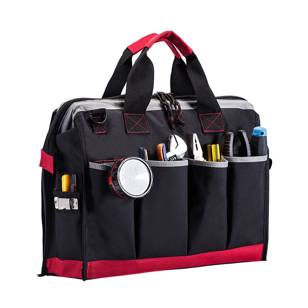 16-inch Tool Bag with 25 Pockets with Adjustable Shoulder Strap for Electrician