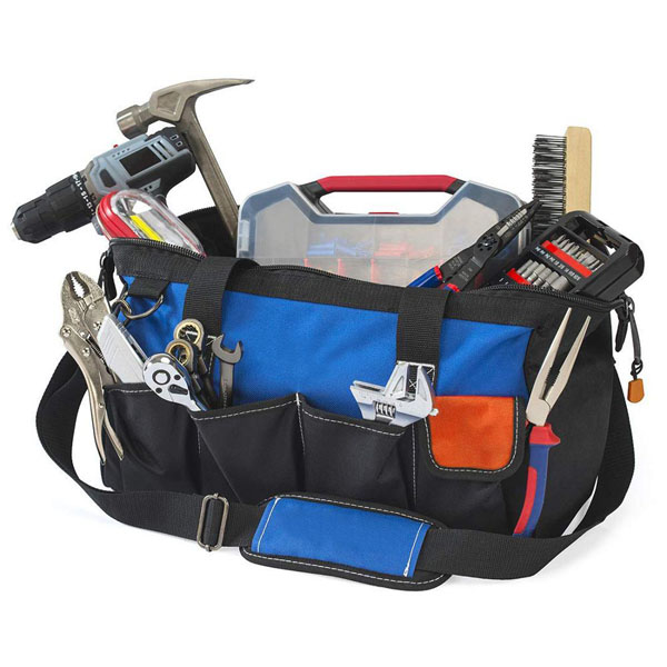 18-inch Close Top Wide Mouth Storage  tool bag heavy duty tool bag for plumbers