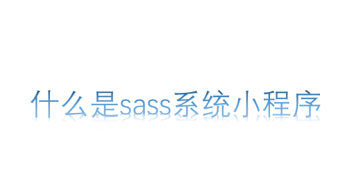 什么是sass系统小程序