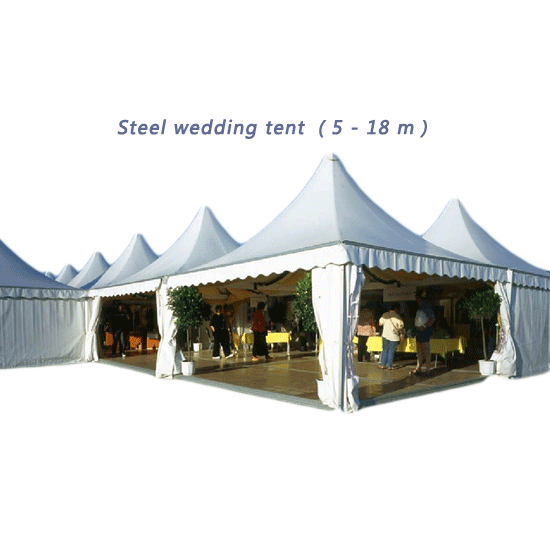 Steel wedding tent (5 - 18 m)