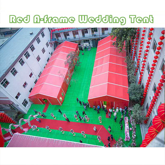 Red A-frame Wedding Tent
